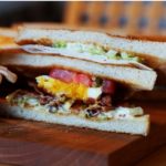 Grilled Cheese and Bacon Sandwich with Cheese Curds